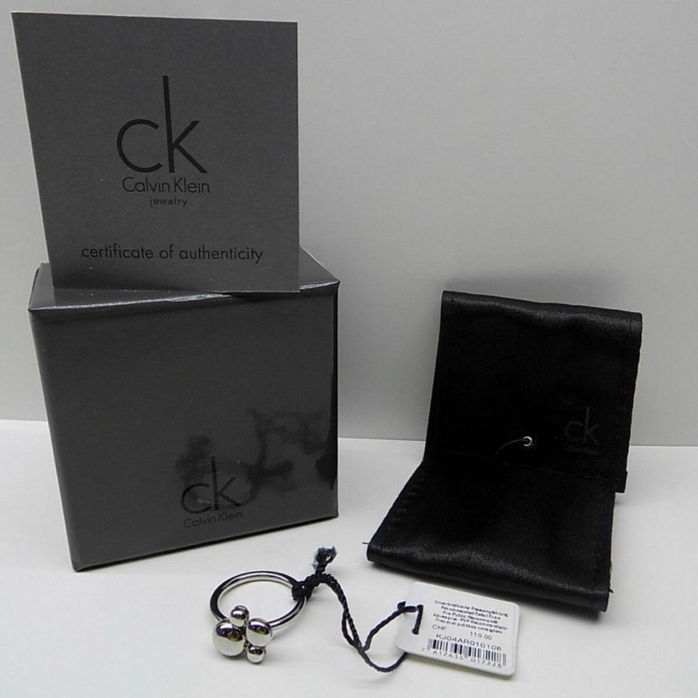 NWT Calvin Klein Silver Spinner Bracelet with COA